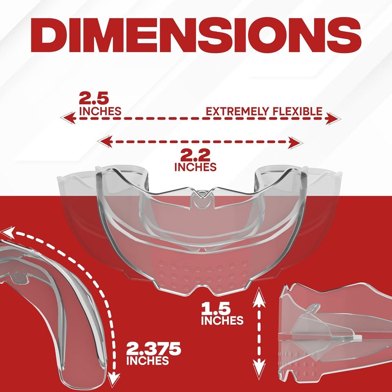SAFE GRIN Braces Mouth Guard for Braces for Sports - Premium Silicone Upper & Lower Teeth Protection - Football, Lacrosse, Hockey, Baseball - Fit for Youth and Teens - Image 2